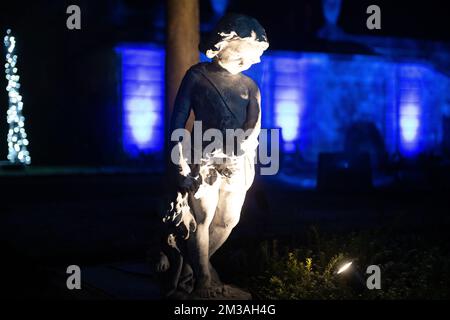 Blenheim Palace Light Trail, 13th December 2022 Stock Photo