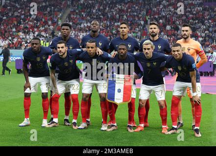 Qatar, Doha. 15th Dec, 2022. World Cup 2022 Qatar : Semi-final Al Bayt Stadium Match 62 - France vs Morocco at France 2 -0 Morocco T. Hernández & 2nd Goal by Kolo Muani France Each one goal. France beat Morocco 2-0 to set up World Cup final against Argentina. Credit: Seshadri SUKUMAR/Alamy Live News Stock Photo