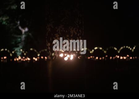 Blenheim Palace Light Trail, 13th December 2022 Stock Photo