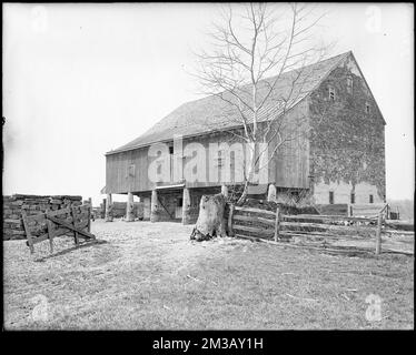 Horsham, Pennsylvania, 859 County Line Road, barn, 1801, Graeme Park , Barns. Frank Cousins Glass Plate Negatives Collection Stock Photo