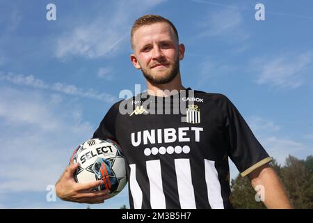 Charleroi's new player Jonas Bager poses for the photographer after a training session of Belgian first division soccer team Sporting Charleroi ahead of the 2022-2023 season, Tuesday 12 July 2022 in Garderen, The Netherlands. BELGA PHOTO VIRGINIE LEFOUR Stock Photo
