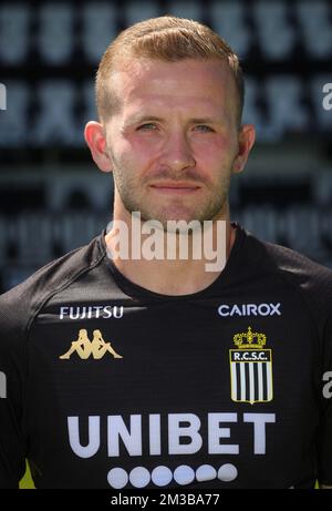 Charleroi's jonas Bager poses for the photographer at the 2022-2023 photoshoot of Belgian Jupiler Pro League club Sporting Charleroi, Tuesday 19 July 2022 in Charleroi. BELGA PHOTO VIRGINIE LEFOUR Stock Photo