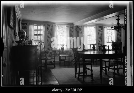 House of the Seven Gables, Hathaway House , Dining rooms. Samuel Chamberlain Photograph Negatives Collection Stock Photo