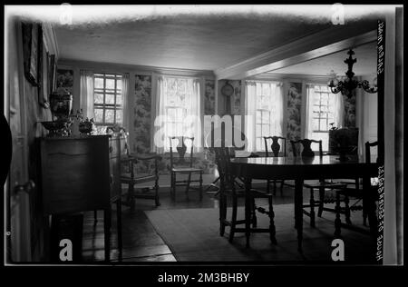 House of the Seven Gables, Hathaway House , Dining rooms. Samuel Chamberlain Photograph Negatives Collection Stock Photo