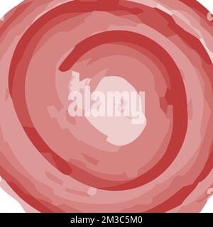 Abstract background texture in the form of circles in a trendy bright red hue in a watercolor manner. Frame. Isolate. Good for banner, web or wallpaper, poster, invitation and cards, price, label. EPS Stock Vector