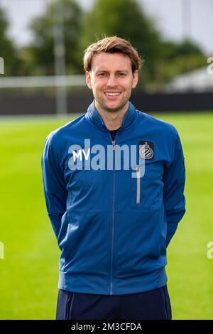 Club's team manager Michael Vijverman poses for a team picture, at the  2021-2022 photoshoot of Belgian Jupiler Pro League club Club Brugge,  Thursday 1 Stock Photo - Alamy