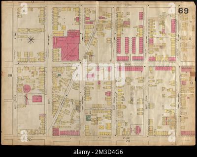 Insurance map of Boston vol. 3 (South & East Boston) : plate 69 , Fire risk assessment, Massachusetts, Boston, Maps, South Boston Boston, Mass., Maps Norman B. Leventhal Map Center Collection Stock Photo