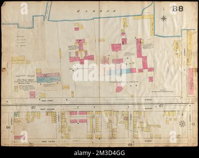 Insurance map of Boston vol. 3 (South & East Boston) : plate 68 , Fire risk assessment, Massachusetts, Boston, Maps, South Boston Boston, Mass., Maps Norman B. Leventhal Map Center Collection Stock Photo