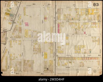 Insurance map of Boston vol. 3 (South & East Boston) : plate 83 , Fire risk assessment, Massachusetts, Boston, Maps, East Boston Boston, Mass., Maps Norman B. Leventhal Map Center Collection Stock Photo