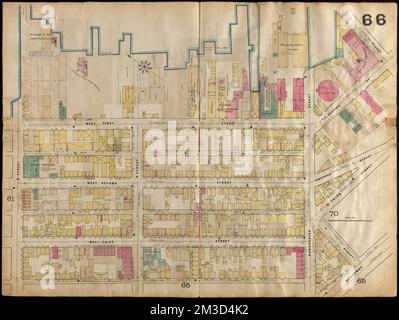 Insurance map of Boston vol. 3 (South & East Boston) : plate 66 , Fire risk assessment, Massachusetts, Boston, Maps, South Boston Boston, Mass., Maps Norman B. Leventhal Map Center Collection Stock Photo