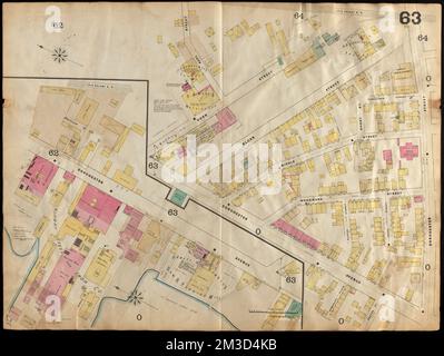 Insurance map of Boston vol. 3 (South & East Boston) : plate 63 , Fire risk assessment, Massachusetts, Boston, Maps, South Boston Boston, Mass., Maps Norman B. Leventhal Map Center Collection Stock Photo