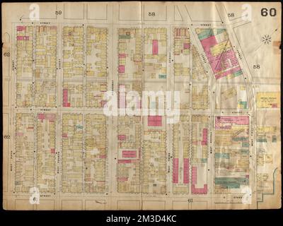 Insurance map of Boston vol. 3 (South & East Boston) : plate 60 , Fire risk assessment, Massachusetts, Boston, Maps, South Boston Boston, Mass., Maps Norman B. Leventhal Map Center Collection Stock Photo