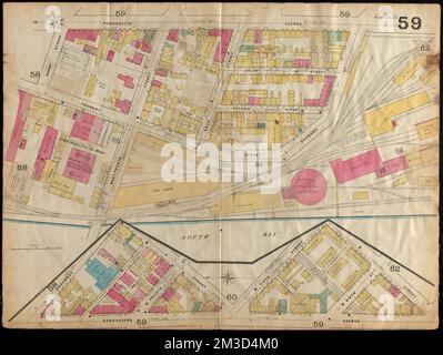 Insurance map of Boston vol. 3 (South & East Boston) : plate 59 , Fire risk assessment, Massachusetts, Boston, Maps, South Boston Boston, Mass., Maps Norman B. Leventhal Map Center Collection Stock Photo