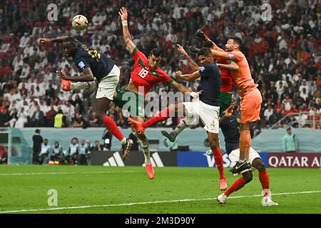 Al Khor, Qatar. 14th Dec, 2022. Hugo Lloris Capitaine of France during France v Morocco match of the Fifa World Cup Qatar 2022 at Al Bayt Stadium in Doha, Qatar on December 14, 2022. Photo by Laurent Zabulon/ABACAPRESS.COM Credit: Abaca Press/Alamy Live News Stock Photo