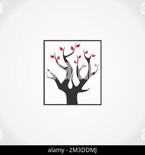 tree shape in experiencing drought image graphic icon logo design abstract concept vector stock. Can be used as a symbol related to nature or plant Stock Vector