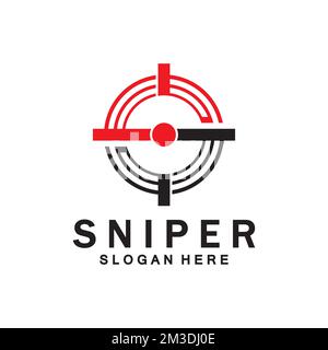Sniper Aim Target Vector Logo. Initial S Target Logo Vector Stock Vector