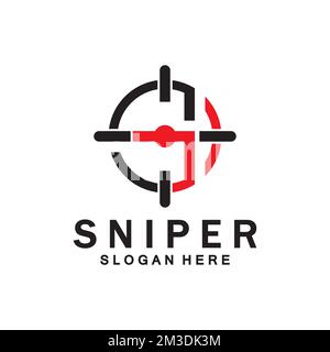 Sniper Aim Target Vector Logo. Initial S Target Logo Vector Stock Vector