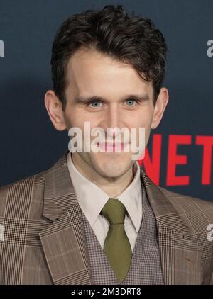 Los Angeles, USA. 14th Dec, 2022. Harry Melling arrives at THE PALE BLUE EYE Los Angeles Premiere held at the DGA Theater in Los Angeles, CA on Wednesday, ?December 14, 2022. (Photo By Sthanlee B. Mirador/Sipa USA) Credit: Sipa USA/Alamy Live News Stock Photo