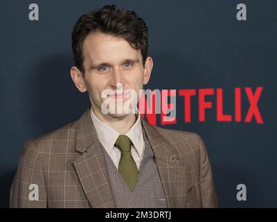 Los Angeles, USA. 14th Dec, 2022. Harry Melling arrives at THE PALE BLUE EYE Los Angeles Premiere held at the DGA Theater in Los Angeles, CA on Wednesday, ?December 14, 2022. (Photo By Sthanlee B. Mirador/Sipa USA) Credit: Sipa USA/Alamy Live News Stock Photo