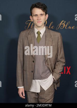 Los Angeles, USA. 14th Dec, 2022. Harry Melling arrives at THE PALE BLUE EYE Los Angeles Premiere held at the DGA Theater in Los Angeles, CA on Wednesday, ?December 14, 2022. (Photo By Sthanlee B. Mirador/Sipa USA) Credit: Sipa USA/Alamy Live News Stock Photo