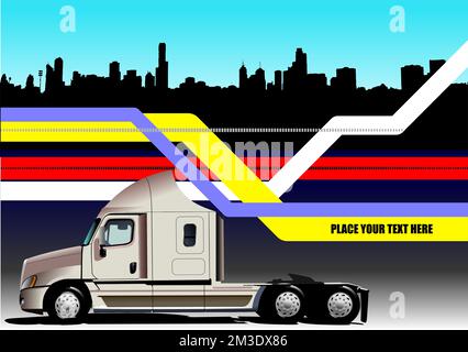 Abstract hi-tech background with track  image. Vector 3d illustration Stock Vector