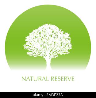 Vector seamless forest illustration in spring colors with text space isolated on a white background. Horizontally repeatable. Stock Vector