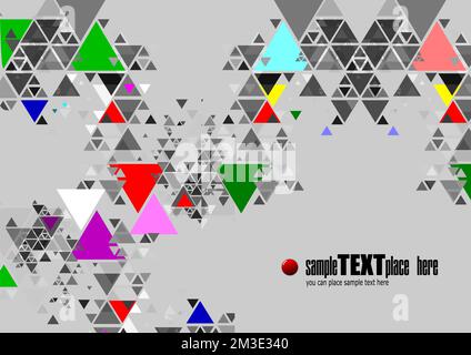 Abstract background with triangles images and place for text Stock Vector