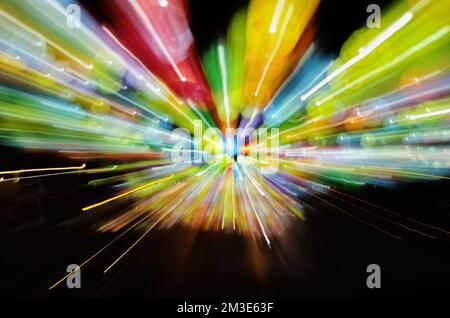 Background of colorful light tails Stock Photo