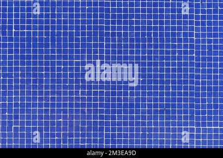 Blue ceramic tile background. Old vintage ceramic tiles in blue to decorate the kitchen or bathroom . High quality photo Stock Photo