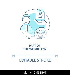 Part of workflow turquoise concept icon Stock Vector