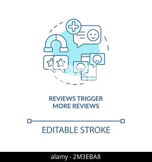 Reviews trigger more reviews concept icon Stock Vector Image & Art - Alamy