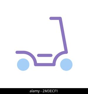 Electric scooter flat color ui icon Stock Vector