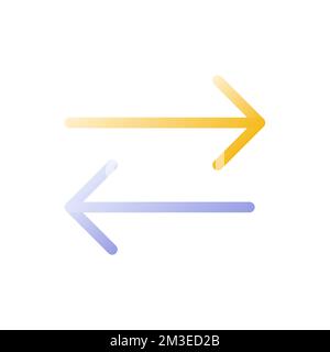 Exchange flat gradient two-color ui icon Stock Vector