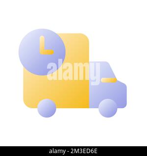 Schedule delivery flat gradient two-color ui icon Stock Vector