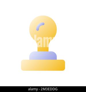 Stamp flat gradient two-color ui icon Stock Vector