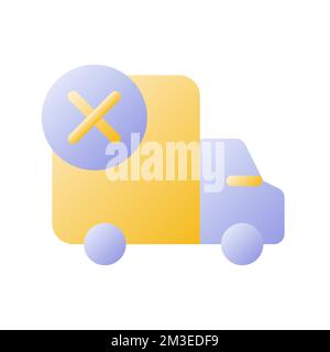 Shipment failed flat gradient two-color ui icon Stock Vector