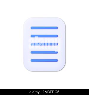 Documents icon. Stack of paper sheets. Confirmed or approved document. Business icon. 3d vector illustration. eps 10 Stock Vector