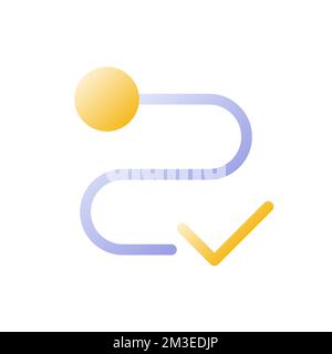 Delivery completed flat gradient two-color ui icon Stock Vector