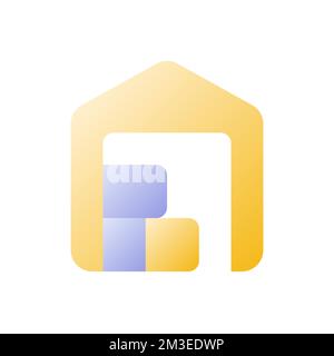 Warehouse flat gradient two-color ui icon Stock Vector