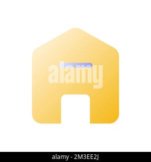 Delete address flat gradient two-color ui icon Stock Vector