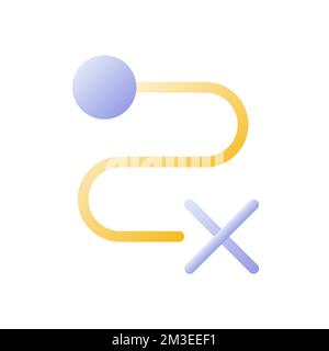 Delivery failed flat gradient two-color ui icon Stock Vector