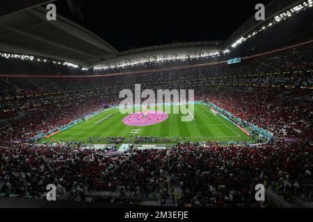 12/14/2022, Al Bayt Stadium, Doha, QAT, World Cup FIFA 2022, semi-finals, France vs Morocco, in the picture overview of the stadium. Stock Photo