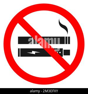 NO SMOKING, NO VAPING sign. Vector illustration. Stock Vector
