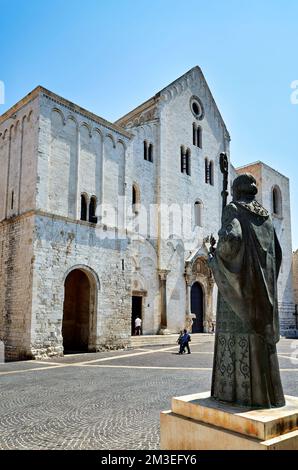 Apulia Puglia Italy. Bari. The Pontifical Basilica of Saint Nicholas Stock Photo