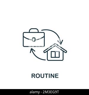 Routine icon. Monochrome simple Human Productivity icon for templates, web design and infographics Stock Vector