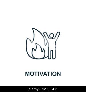 Motivation icon. Monochrome simple Human Productivity icon for ...