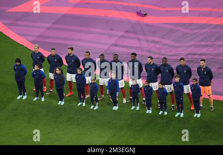 December 14th, 2022, Al Bayt Stadium, Doha, QAT, World Cup FIFA 2022, semi-finals, France vs Morocco, in the picture the French team. Stock Photo