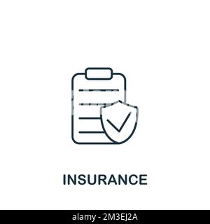 Insurance icon. Monochrome simple Investments icon for templates, web design and infographics Stock Vector