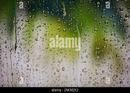 The scenery outside the window on a rainy day Stock Photo - Alamy