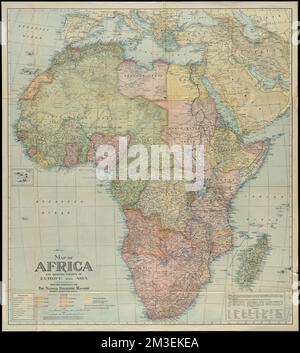 Map of Africa : and adjoining portions of Europe and Asia , Africa, Maps Norman B. Leventhal Map Center Collection Stock Photo